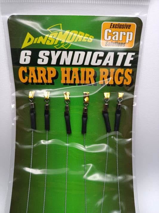 Dinsmores Syndicate Carp Hair Rigs 6 pk (size 10 hooks)